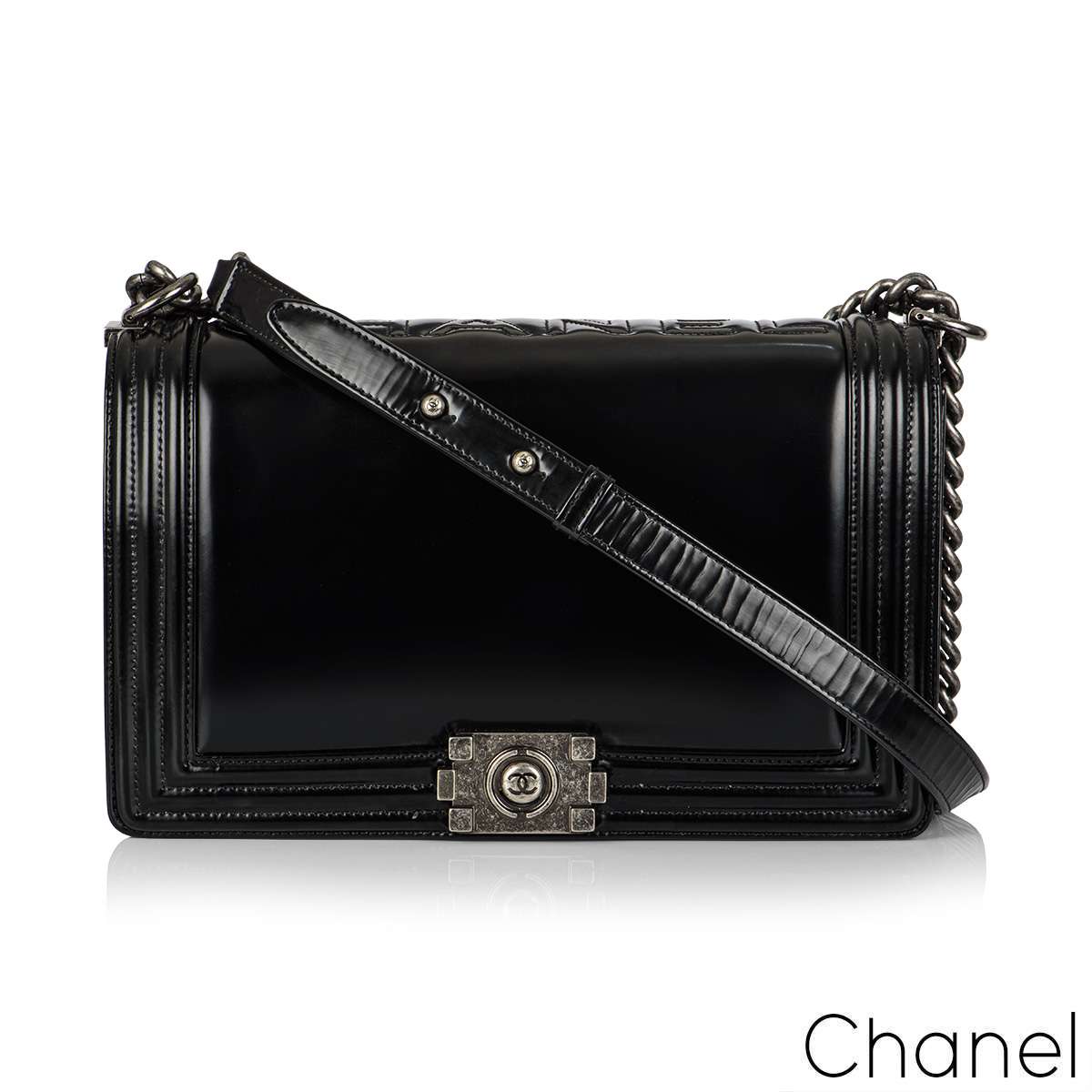 Chanel Reverso Boy Flap Bag Glazed Calfskin